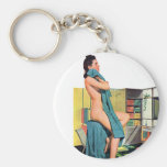 Vintage Retro Women Kitsch Feel of Cotton Towels Keychain