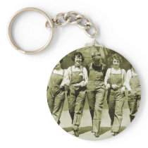 Vintage Retro Women Kitsch Jeans Overalls Girls Keychains