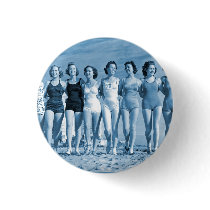 Vintage Retro Women Kitsch Surfing Beach Nuts Pinback Buttons