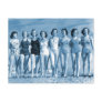 Vintage Retro Women Kitsch Surfing Beach Nuts Postcard