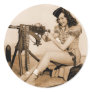 Vintage Retro Women Machine Gunner Girl Stickers