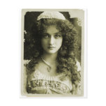 Vintage Retro Women Sepia Portrait 20s Woman Post Cards