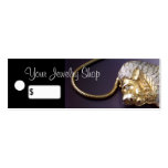 Vintage Rhinestone Lion Jewellery Price Tags business cards
