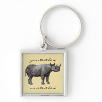Vintage Rhino Keychain