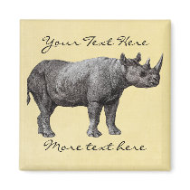 Vintage Rhino Magnet