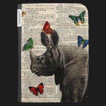 Vintage Rhinoceros Butterflies Dictionary Page caseable cases