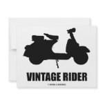 Vintage Rider (Motor Scooter Silhouette) invitations
