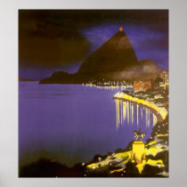 Vintage Rio De Janeiro at Night