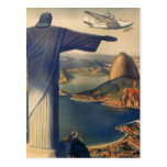 Vintage Rio De Janeiro, Christ the Redeemer Statue Post Card