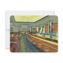 Vintage Roadside Diner Restaurant Custom Invite