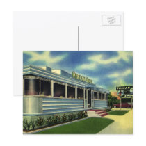 Vintage Roadside Diner Restaurant Post Card