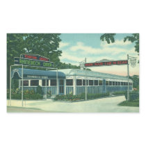 Vintage Roadside Diner Restaurant Stickers