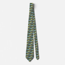 Vintage Roadside Diner Restaurant Custom Tie