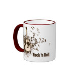 Vintage Rock and Roll Mug with Guitar