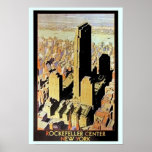 Vintage Rockefeller Center New York City travel Ad