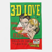 VINTAGE ROMANCE COMIC BOOK Kitchen Towel