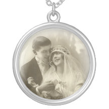 Vintage Romantic Bride & Groom Ornaments, Necklace