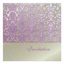 Vintage + Romantic Damask Wedding Invitations