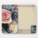 Vintage, romantic flower design mousepads