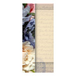 Vintage, romantic flower design customized rack card