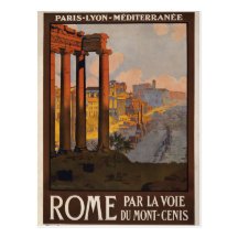 Vintage Rome Saturn Postcard