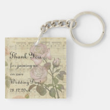Vintage Rose and music score wedding set