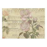 Vintage Rose and music score wedding set Business Cards