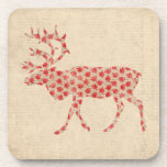 Vintage Rose Buck Silhouette Coaster cork coasters