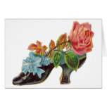 Vintage Rose in A Shoe Customisable Cards