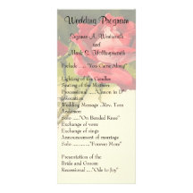 Vintage Rose Wedding Programs Personalized Rack Card