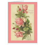 Vintage roses greeting cards