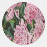 *Vintage Roses* Round Stickers