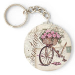 Vintage Rosy Bike Keychain