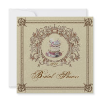 Vintage Royal Bridal Shower Tea Party Invitation