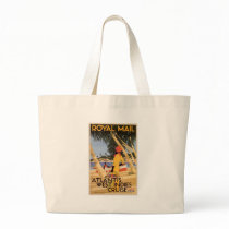 Vintage Royal Main Atlantis West Indies Cruise Jan Tote Bags