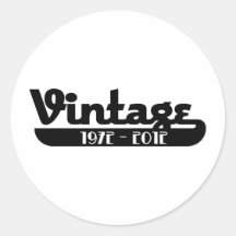 Vintage Runder Sticker