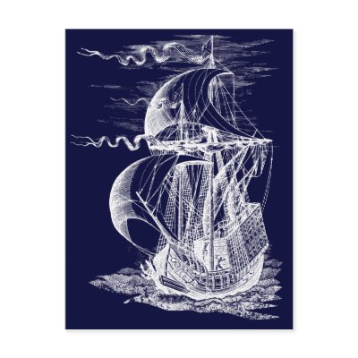 Vintage Sailing Ship Postcards