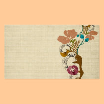 Vintage sakura and flowers Business Card business cards