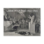 Vintage Salem Witch Trials, Salem MA Post Card postcards