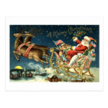 Vintage Santa and Sleigh Postcards