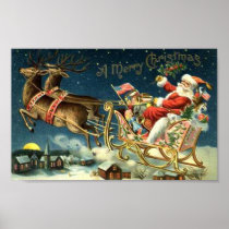 Vintage Santa and Sleigh