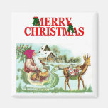 Vintage Santa Christmas Magnet
