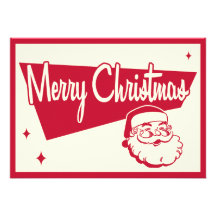 Vintage Santa Christmas Party Invitation