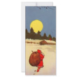 Vintage Santa Christmas Scene Bookmarks rack cards