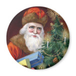 Vintage Santa Claus Christmas Fridge Magnet