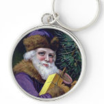 Vintage Santa Claus Christmas Keychain Key Chain