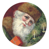 Vintage Santa Claus Christmas Stickers
