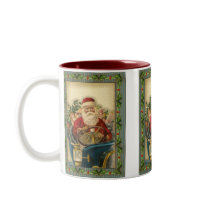 Vintage Santa Claus In Car: Coffee Mug