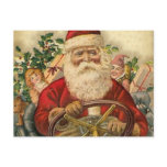 Vintage Santa Claus In Car: Postcards
