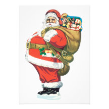 Vintage Santa Clause Custom Invites